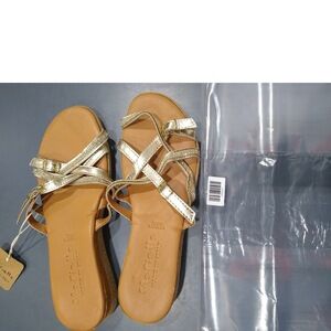 Mariella Made in Italy Sandals Gold Rhinestone, 7.5